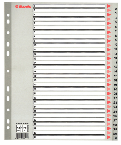 Birotică și Papetărie - Separatoare index plastic 1-31 maxi esselte