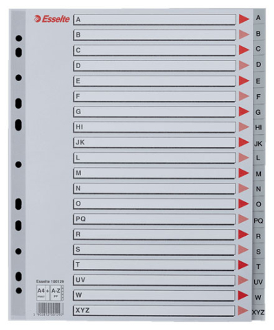Birotică și Papetărie - Separatoare index plastic a-z maxi esselte