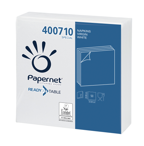 Detergenti si Curatenie - Servetele de masa albe 2str 33x33cm 50/set papernet