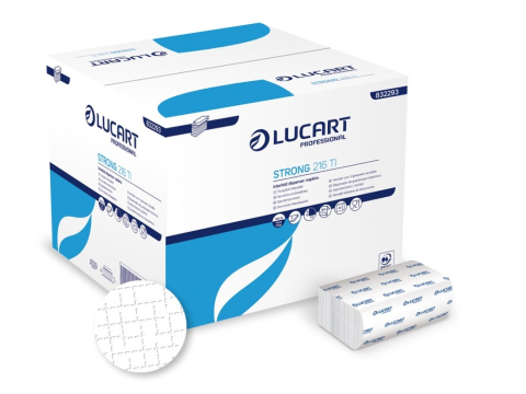 Curatenie, intretinere casa - Șervețele masa pliate Lucart Strong 216 TI, 2 str, 16.4 cm x 24 cm, 150 buc/pachet, 40 pachete/bax