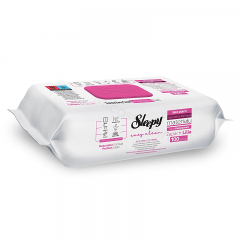 Curatenie, intretinere casa - Servetele umede multisuprafete Sleepy cu otet si bicarbonat, Lilium Bouquet, 100 buc