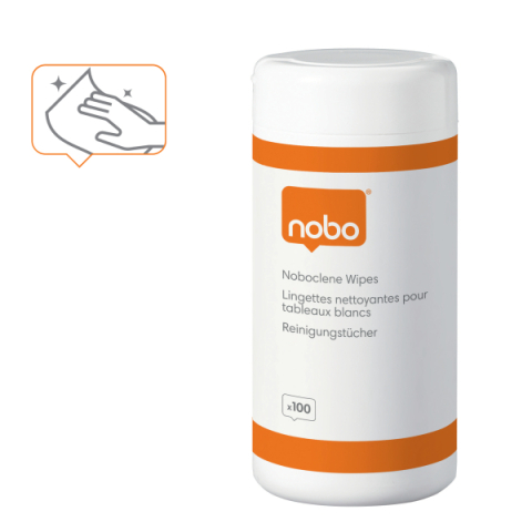 Servetele umede pt. whiteboard/flipchart 100/set clene nobo [1]