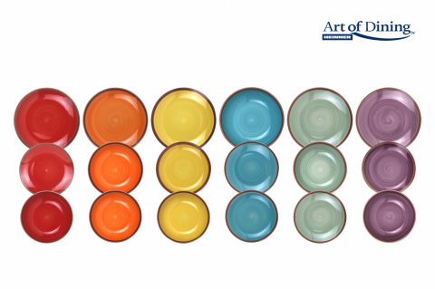 Serviciu  masa ceramica 18pcs, aquarelle, art of dining by heinner [3]