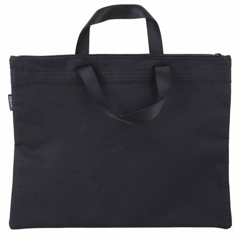 Birotică și Papetărie - Servieta material textil 2 fermoare neagra deli