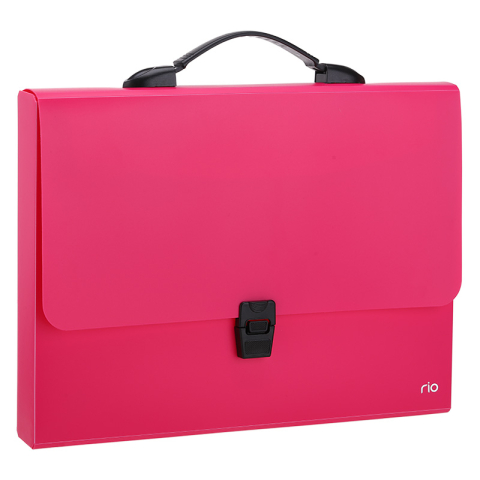 Servieta plastic cu maner a4 diverse culori neon deli [1]