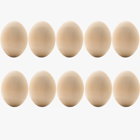 Ou din lemn, natur ⭐ Set 10 Oua Paste, de lemn, nepictate [4]