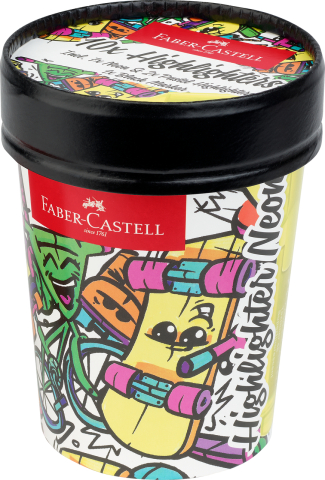 Birotică și Papetărie - Set 10 textmarkere superfluorescente editie speciala cutie inghetata faber-castell