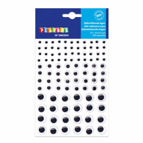 Art & Craft si Artizanat - Set 100 ochisori autodezivi dim 7, 10 si 15 mm