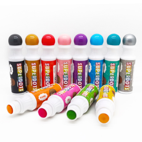 Set 12 Carioci Superdots 60ml, Varf 18mm, Art Markers [1]