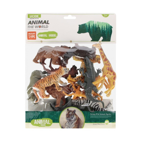 Jucării și Jocuri pentru copii - Set 12 figurine - animale salbatice MegaCreative, 545737, 34x37x8cm