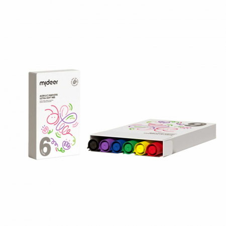 Culori acrilice - Markere si Carioci cu Vopsea Acrilica, Set 6 Culori - Micostore.ro
