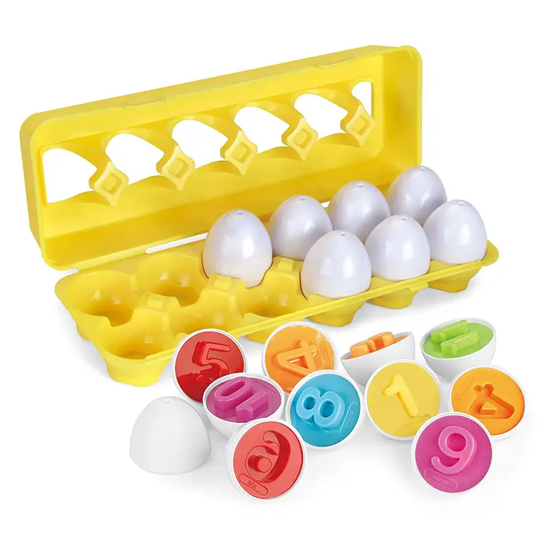 Jucării de potrivire și asociere - Joc Asocieri Matching Eggs - Oua de Potrivit cu Cifre - Micostore.ro