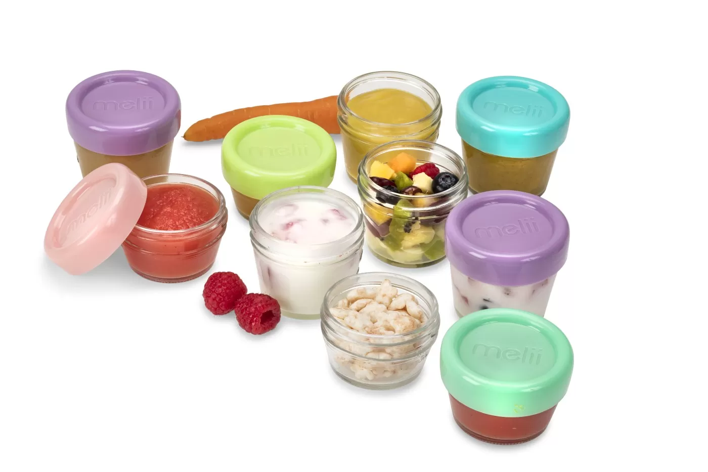 Set 12 recipient sticla pentru hrana bebe, melii, 6*59 ml + 6*118 ml, varsta de la 6 luni la 6 ani [9]