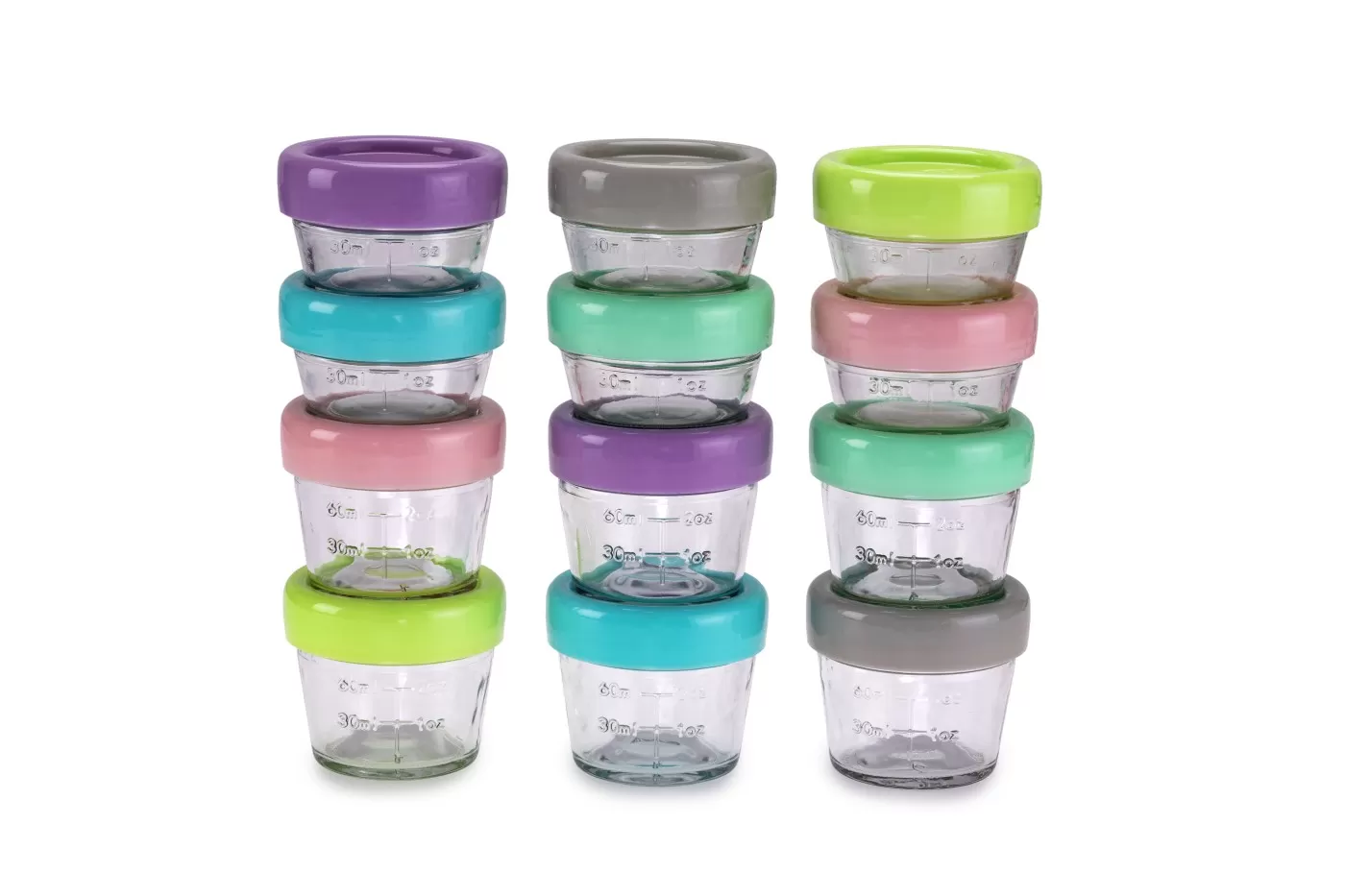 Set 12 recipient sticla pentru hrana bebe, melii, 6*59 ml + 6*118 ml, varsta de la 6 luni la 6 ani [1]