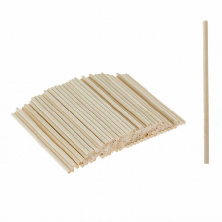 Rechizite Școlare - 120 Bete de Lemn, Rotunde, Natur pentru Creatie, Accesorii Craft
