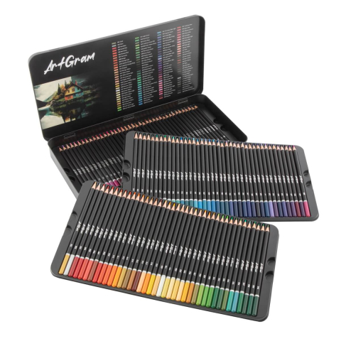 Rechizite Școlare - Set 120 creioane colorate in cutie metal Grafix