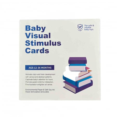 Jucării interactive bebeluși - Cartonase educative pentru bebe, stimulare vizuala, 12 luni+