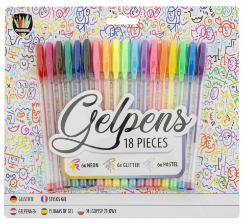 Rechizite Școlare - Set 18 pixuri cu gel