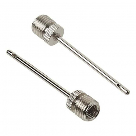 Lichidare stoc - Totul la 9.90 Lei - Set 2 Ace pentru umflat mingi, din metal, 4 cm, Argintiu