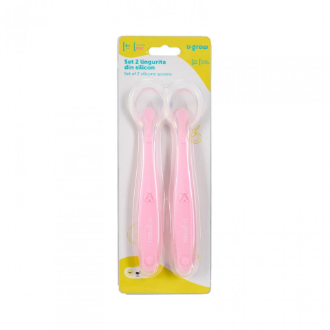 Set 2 lingurite silicon , roz, u-grow [2]