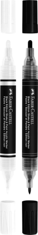 Set 2 markere acrilice shake&paint alb-negru faber-castell [2]