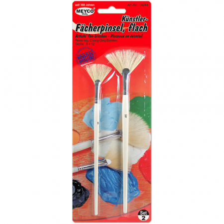 Rechizite Școlare - Set 2 pensule tip evantai nr. 8 si 12