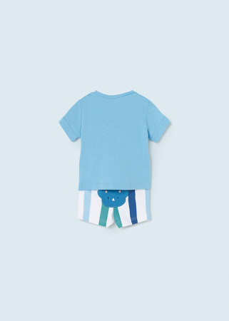 Set de baie bebelusi, tricou si pantaloni de plaja, Dinozaur Maui [4]