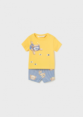 Set de baie bebelusi, tricou si pantaloni de plaja, Pineapple [1]