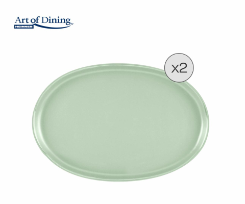 Platouri de bucatarie - Set 2 platouri ceramica 30x20 cm, yvonne, art of dining by heinner