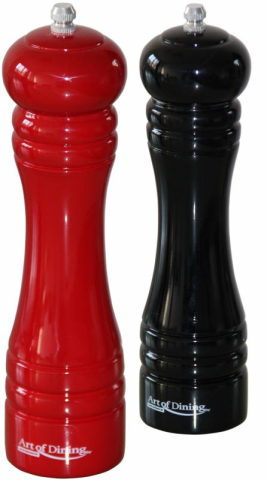 Rasnite si dozatoare condimente - Set 2 rasnite s&p 20 cm rosu+negru, art of dining by heinner