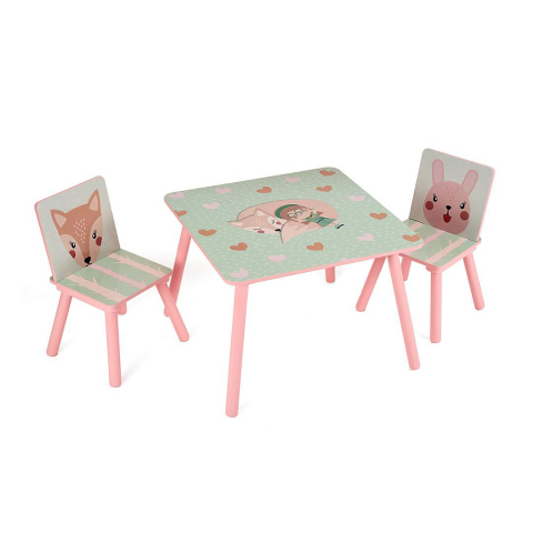 Set 2 scaune +birou pink forest, u-grow [1]