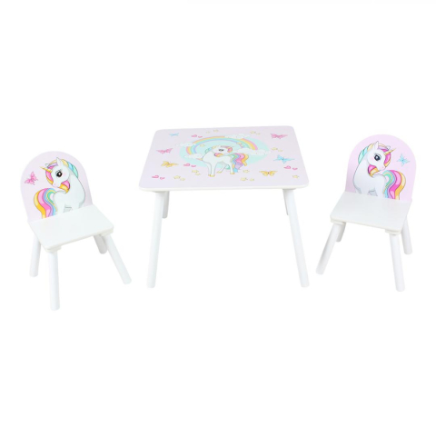 Camera copilului - Set 2 scaune +birou unicorns, u-grow