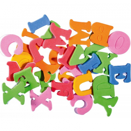 Art & Craft si Artizanat - Set litere colorate din spuma pentru invatarea alfabetului.