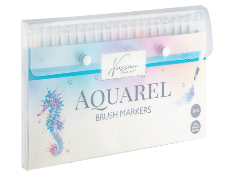 Rechizite Școlare - Set 20 marker Brush Aquarel + 1 pensula cu apa  Grafix