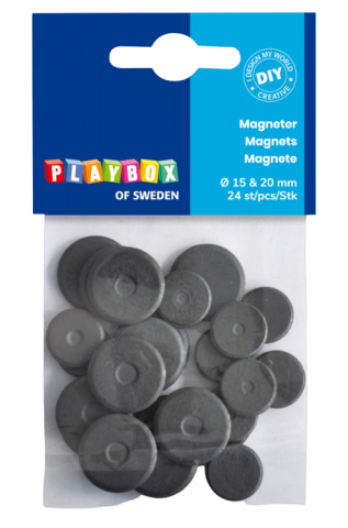 Art & Craft si Artizanat - Set 24 magneti pastila cu diametre de 15 si 20 mm