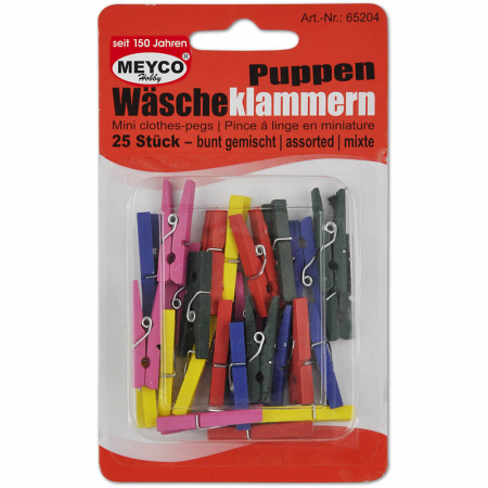 Art & Craft si Artizanat - Set carlige din lemn, colorate pentru activitati craft