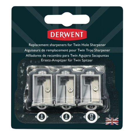 Rechizite Școlare - Set 3 ascutitori rezerva pt 2302332 (2 standard+1 jumbo) professional derwent