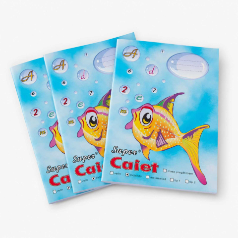 Caiete - Set 3 x Caiet Pestisor Dictando A5, 48 File, Hartie Groasa