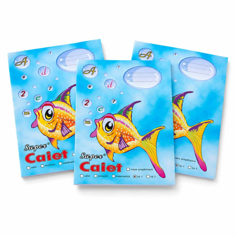 Caiete - Set 3 x Caiet Pestisor Tip 1, A5, 32 File, Hartie Groasa
