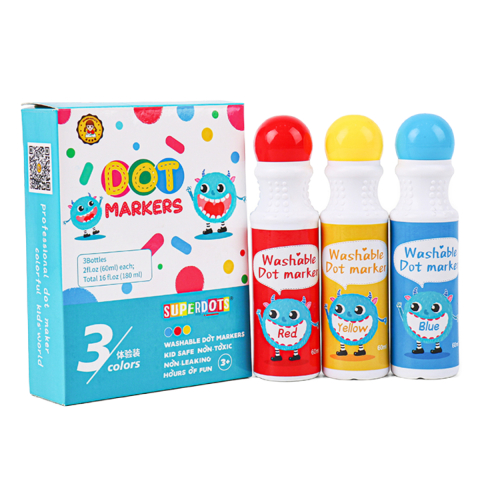 Carioci Do a Dot - Set 3 Carioci Superdots Marker 60ml, Varf din Burete, Pictura Early Learning, Varsta 5 Ani+