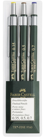 Rechizite Școlare - Set 3 creioane mecanice tk-fine faber-castell