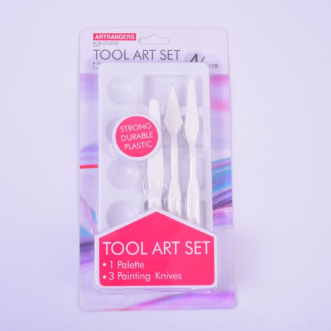 Art & Craft si Artizanat - Set 3 cutite pictura Magi-Wap, cu paleta pictura, EPKP01B-1