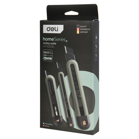 Birotică și Papetărie - Set 3 cuttere verzi home series deli