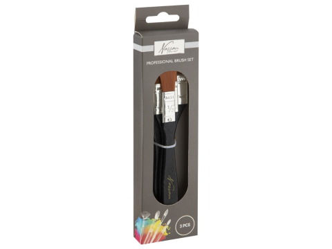 Acuarele, Tempera, Pensule si Blocuri de desen - Set 3 pensule profesionale Grafix  9