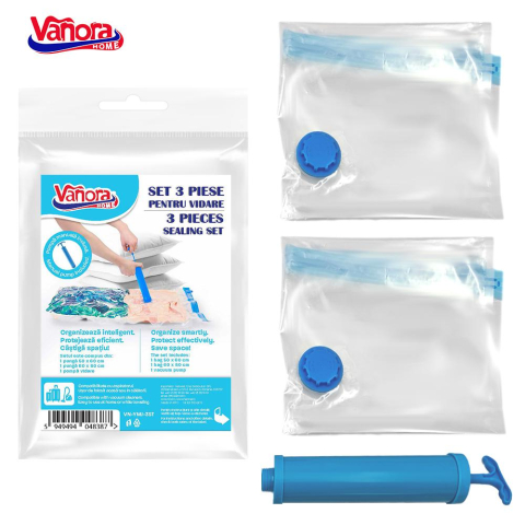 Set 3 piese pentru vidare cu pompa, vanora home [1]