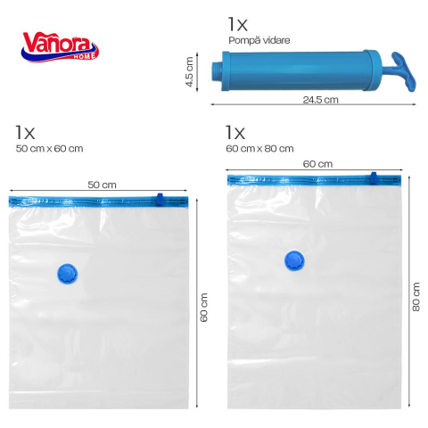 Set 3 piese pentru vidare cu pompa, vanora home [2]