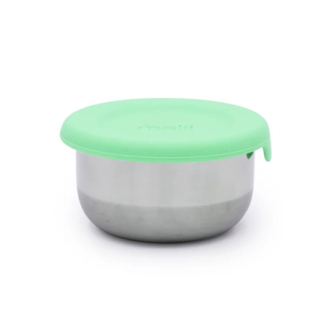 Set 3 recipiente mini inox cu capac silicon, melii, bleu mint lime [4]