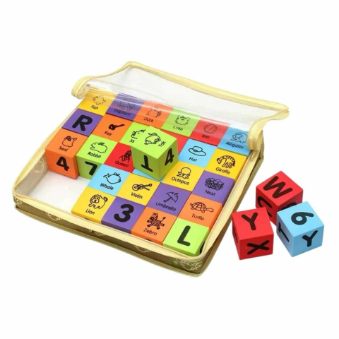Set 30 cuburi educationale din spuma cu litere, cifre si animale. Moi, sigure si ideale pentru invatare prin joaca. [2]