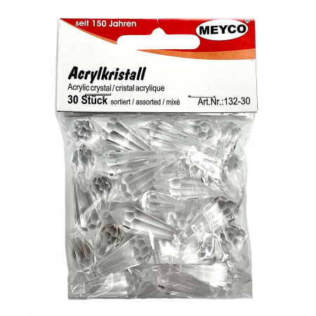 Art & Craft si Artizanat - Set cristale acrilice transparente, diamante din plastic, 30 buc/set