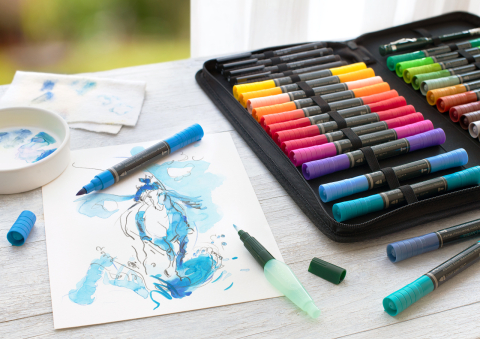Set 30 markere solubile albrecht durer + 4 bucati pitt artist pens + perfect pencil + pensula [3]